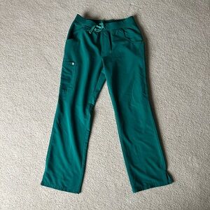 Figs Hunter Green Kade Cargo Scrub Pants